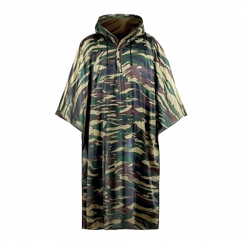 Сверхпрочный дождевик-пончо ПВХ, милитари, с люверсами, 150 мк, Nadzor