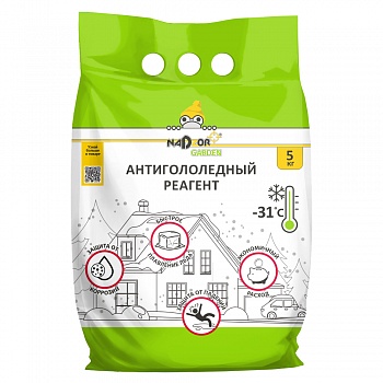 Антигололедный реагент (мешок), 5кг, до – 31°С, Nadzor Garden