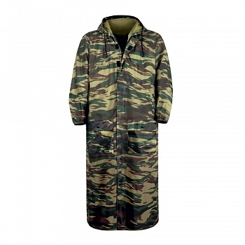 Сверхпрочный дождевик-плащ ПВХ, милитари, на липучках и молнии, 150 мк, Nadzor