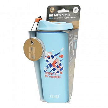 Термокружка "The Witty Series" Будь собой, 350 мл, голубая, кк3030